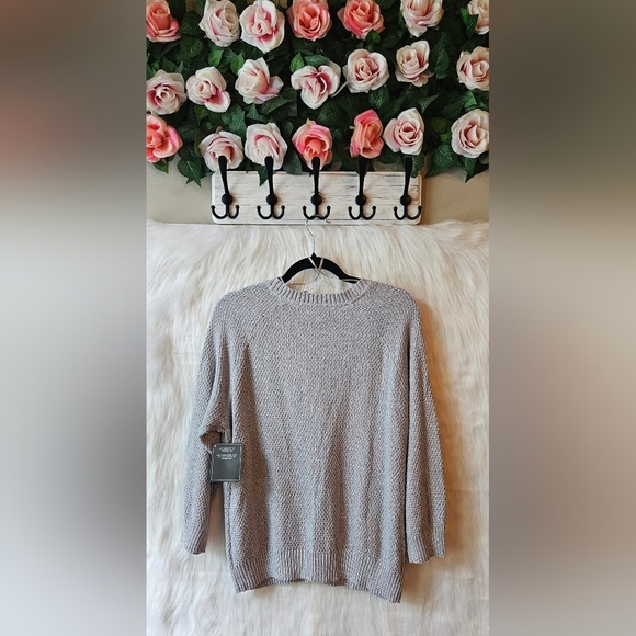 Jessica Women's Heather Gray Button-Up Cardigan - Picture 3 of 7